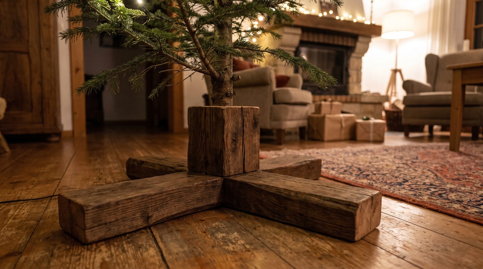 8 kreative Ideen zum Christbaumständer selber bauen