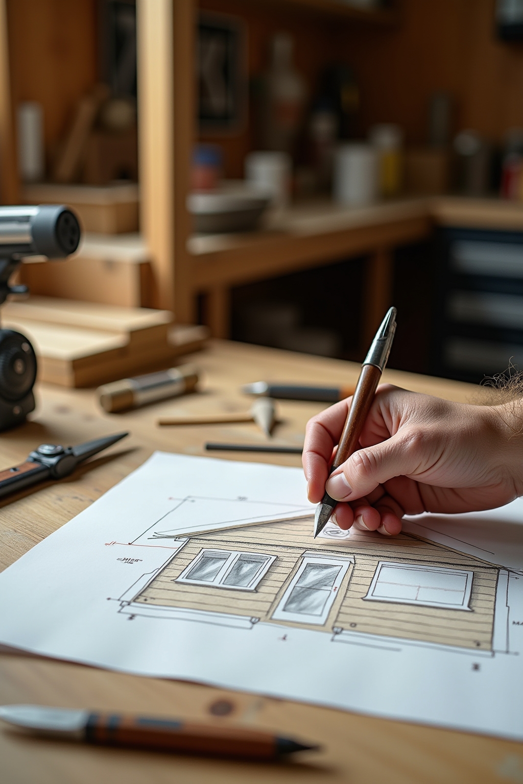 Planung des Carport-Projekts mit Materialien und Werkzeugen