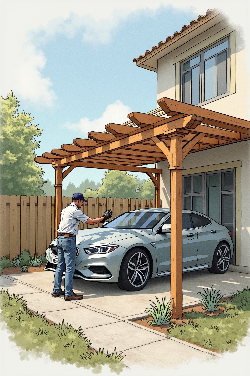 Carportdach selbst montieren und eindecken