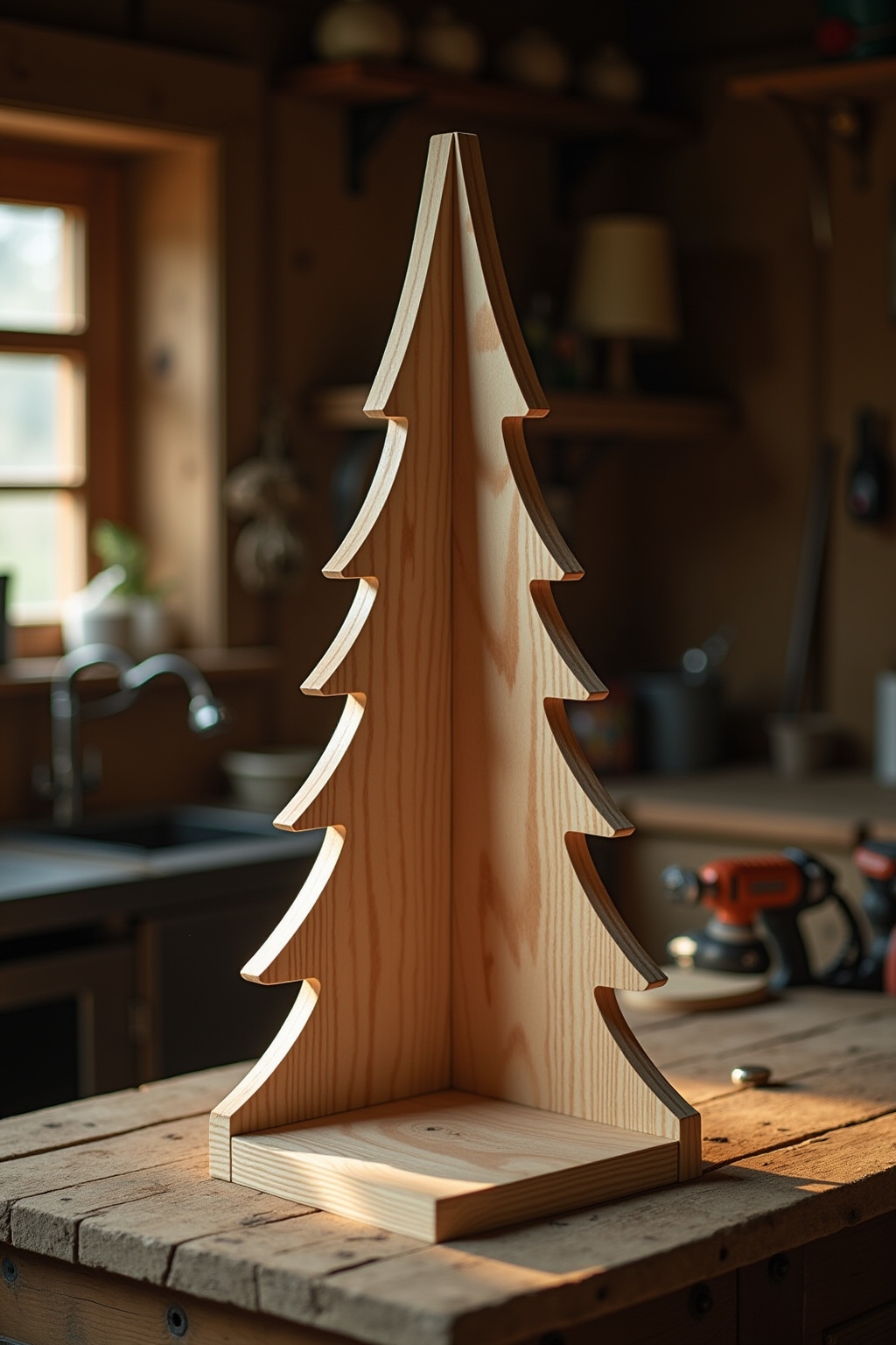 Schritt-für-Schritt-Anleitung Christbaumständer aus Holz