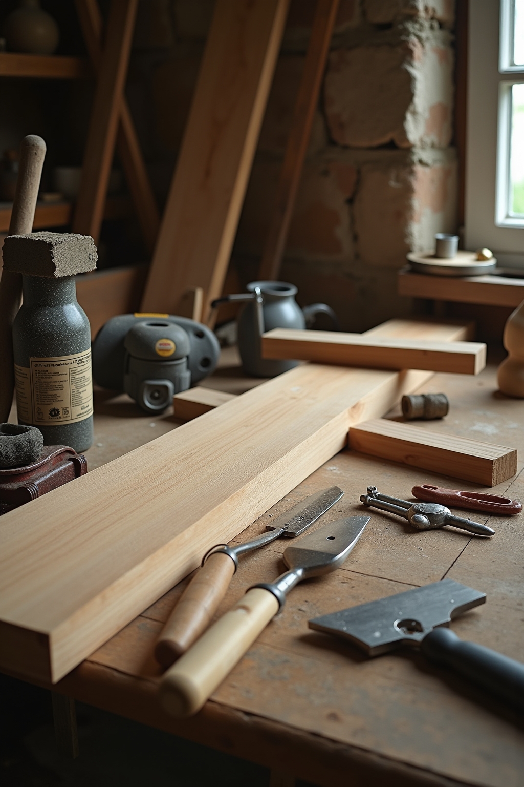 Holz, Werkzeug und Beschläge für den Garderobenbau