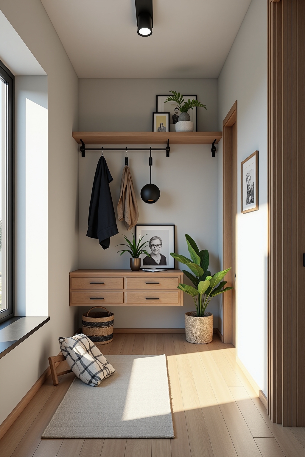 Standortplanung für eine Wandgarderobe im Flur
