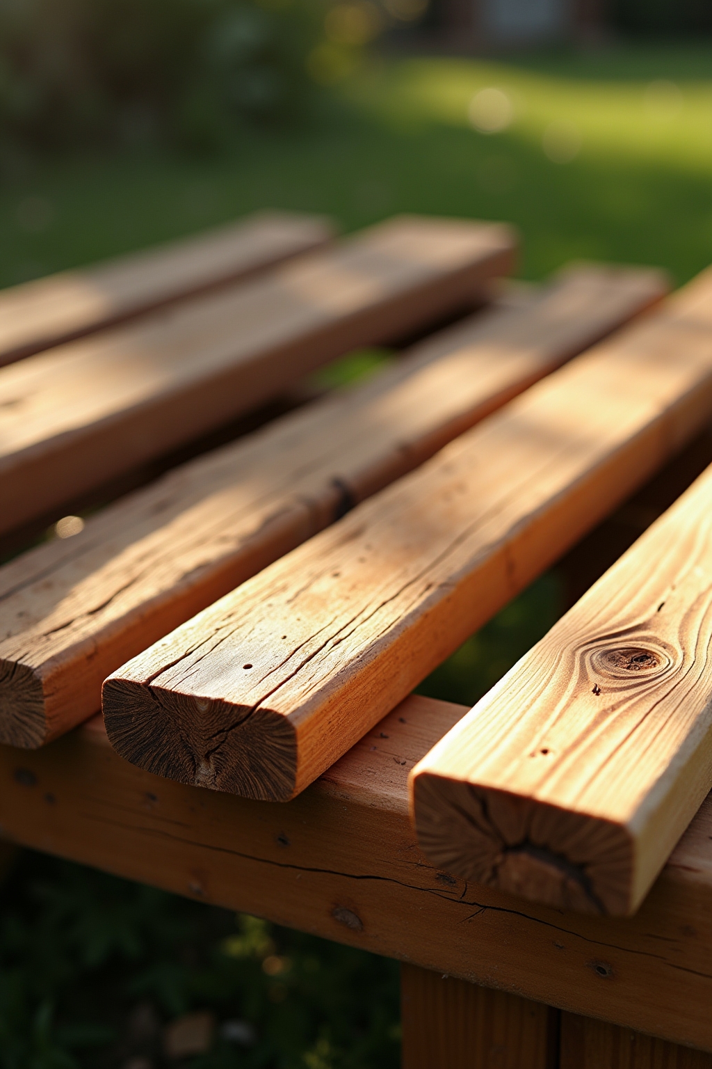 Verschiedene Holzarten für eine wetterbeständige Gartenbank