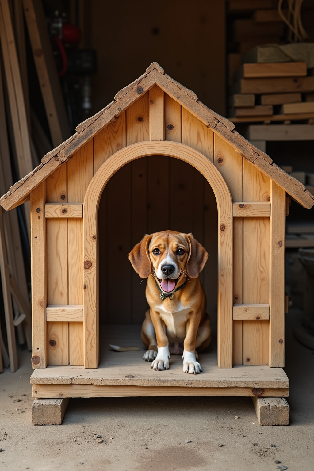 Materialien und Werkzeuge für den Hundehüttenbau