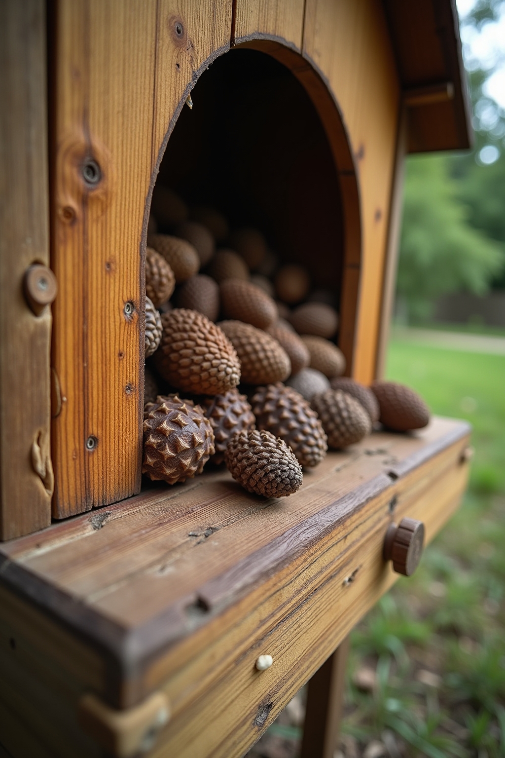 Naturmaterialien wie Hartholz, Bambus und Schilf für ein Insektenhotel