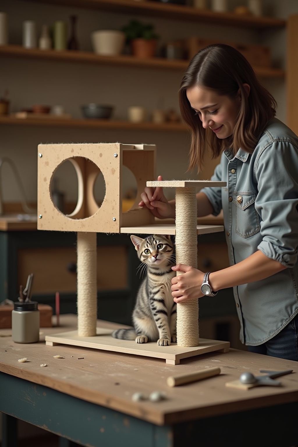 Schritt-für-Schritt-Anleitung zum Katzenbaum selber bauen
