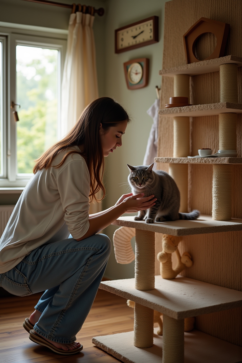 Pflege und Reinigung des selbstgebauten Katzenbaums
