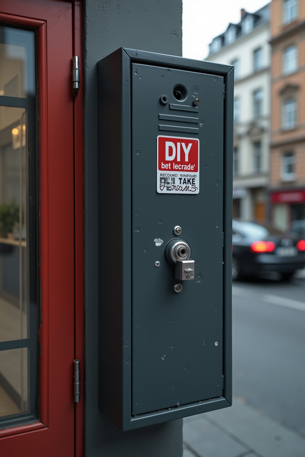 Diebstahlschutz und Verriegelung an einer selbstgebauten Paketbox