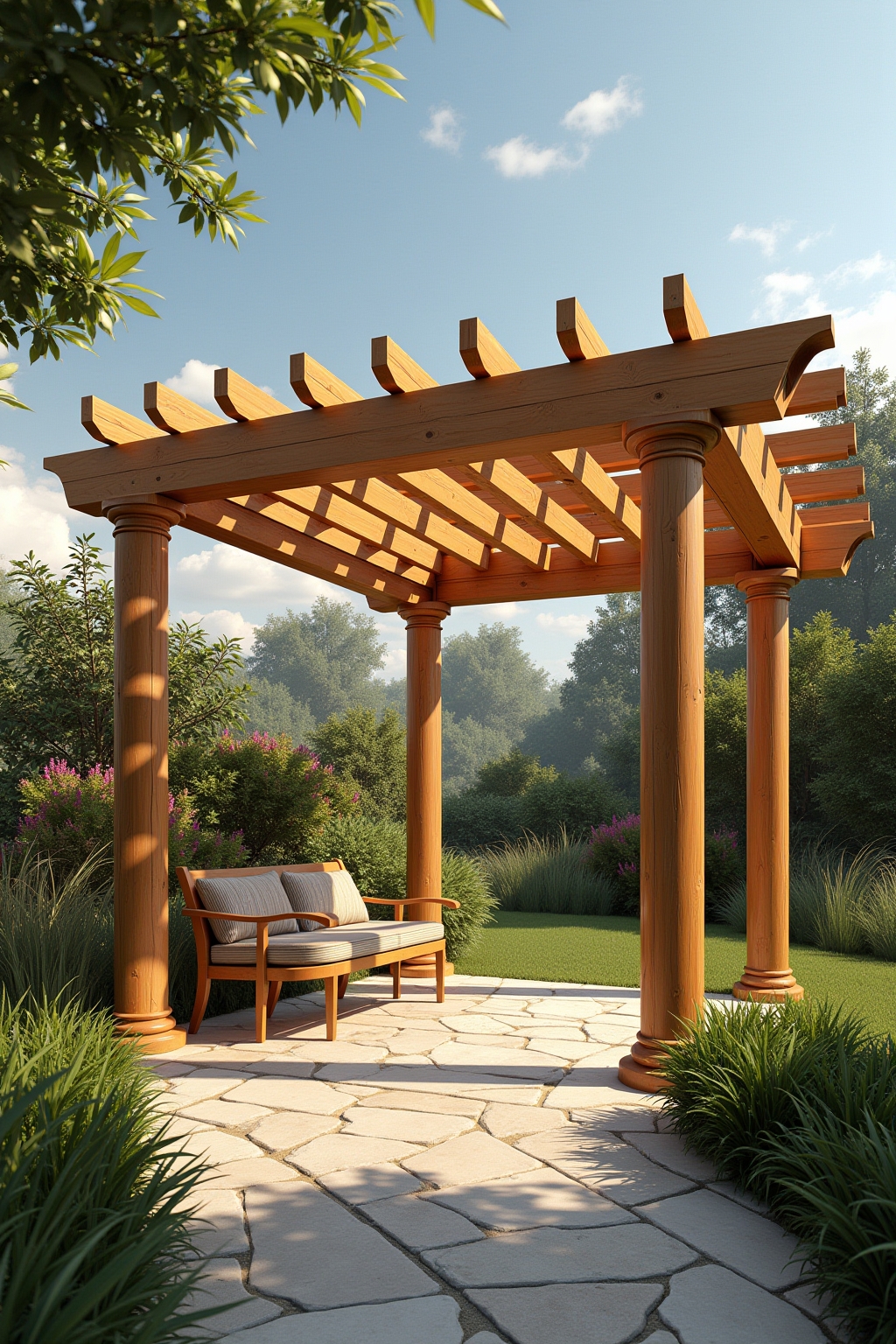 Verschiedene Dachkonstruktionen für eine selbstgebaute Pergola