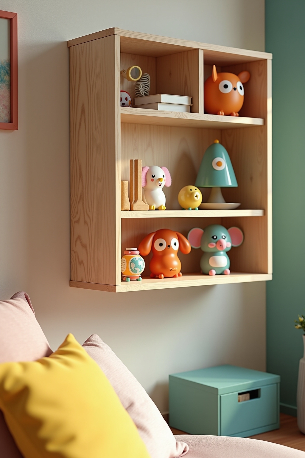 Selbstgebautes Tonie-Regal als Aufbewahrungslösung im Kinderzimmer