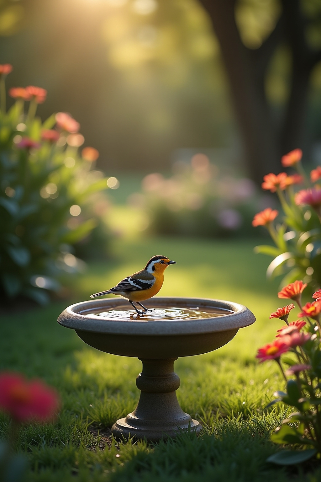 Richtige Platzierung der Vogeltränke im Garten